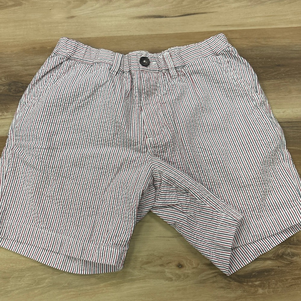 Chubbies Shorts Men Small 7" Seersucker Regular Fit Red White Blue Heritage